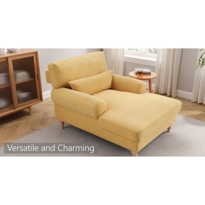 Jazier Upholstered Chaise Lounge with Adjustable Backrest