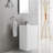 35'' Tall Stone Resin Rectangular Pedestal Bathroom Sink with Overflow
