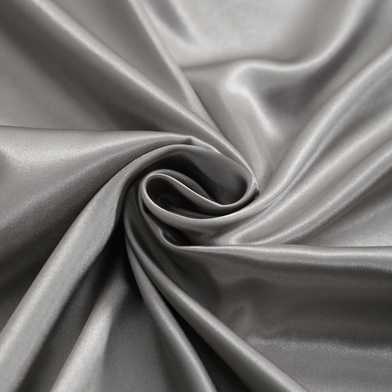 Luxury 4-Piece Satin Sheet Set - Satin Bedding Set, California King Bedspread + 4 Additional Pieces, SIlver