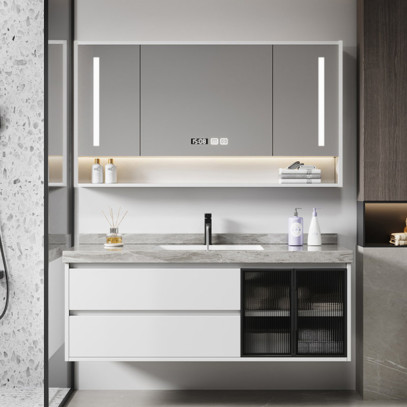 Armoire de salle de bain légère et luxueuse