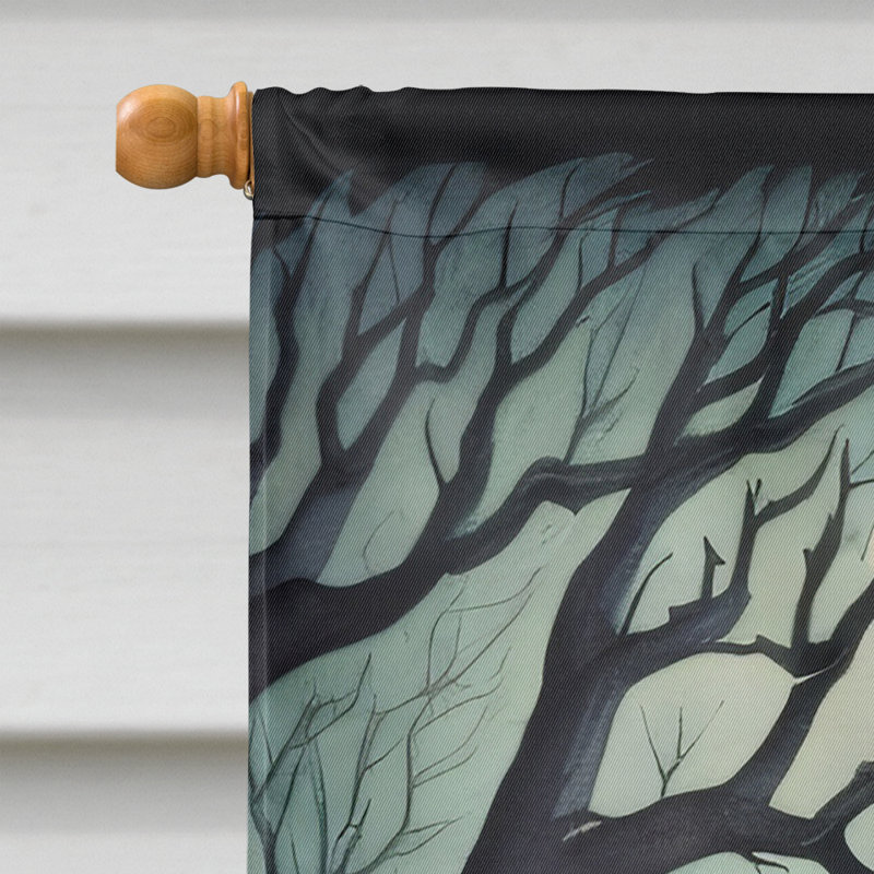 Double Sided 40'' H x 28'' W Polyester Halloween House Flag