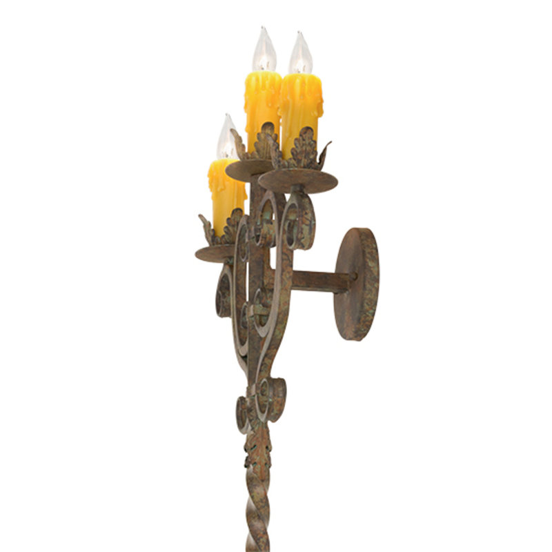 Palmira 3 - Light Candle Wall Light, Organic Rust