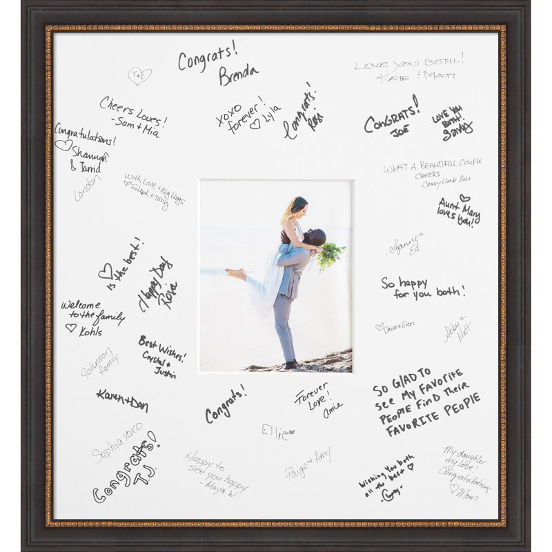 Ashton Signature Mat Picture Frame, Photo Frame Wedding Guest Book Alternative, Autograph Picture Mat for Signature Board, Wedding Celebrations Graduations Support Encouragement or Retirement