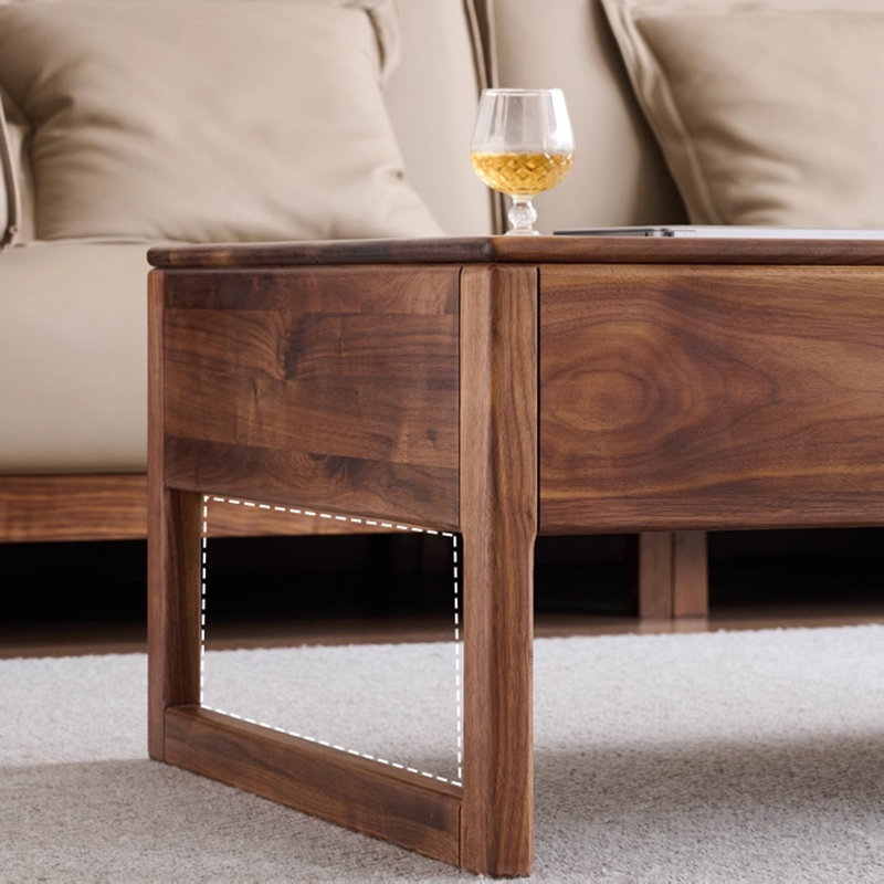 Simple and elegant coffee table, 16.54" H x 51.18" L x 27.56" W