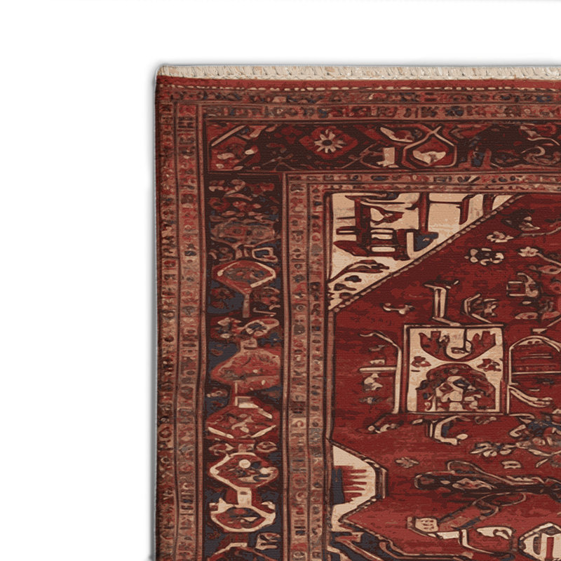 Tapis d'intérieur et d'extérieur brun Persian, Rectangulaire 2 pi x 3 pi
