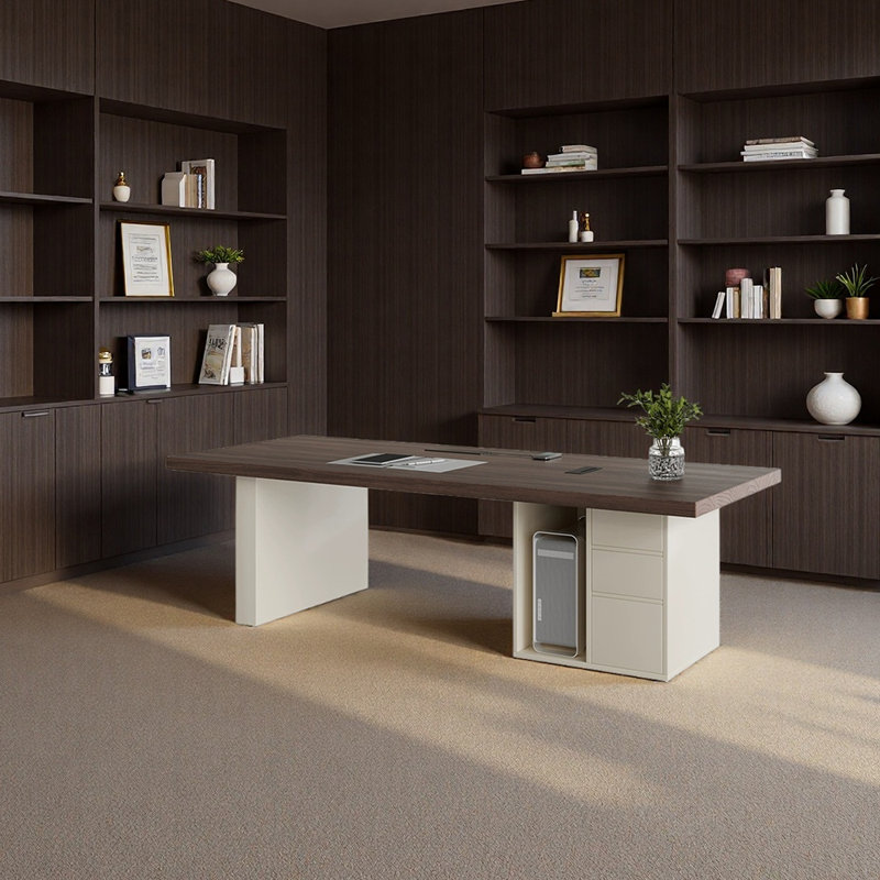 Premium Walnut Desktop Desk, 28.74" H x 78.74" W x 31.5" D