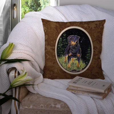 Coussin décoratif intérieur/extérieur starry night rottweiler