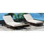Chaise longue d'extérieur pour le jardin - avec 5 positions, coussins et roulettes portatives-147871567-147871560