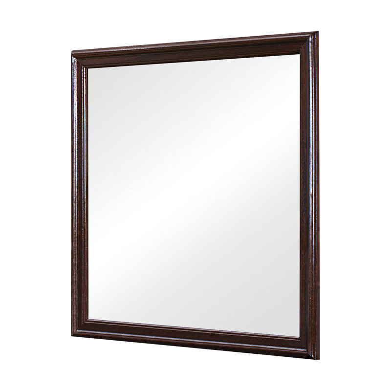 Ensemble de chambre à coucher simple 3 pièces avec commode et miroir Luther Cappuccino