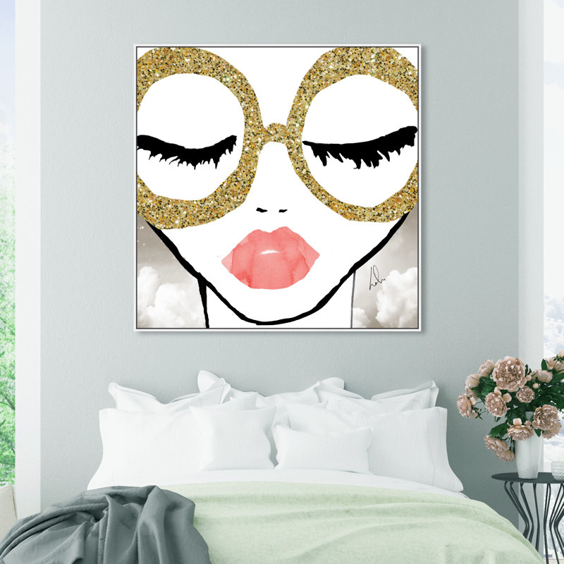 « She is All That Light », impression d’art graphique, Blanc, H 40 po x l 40 po x P 2 po