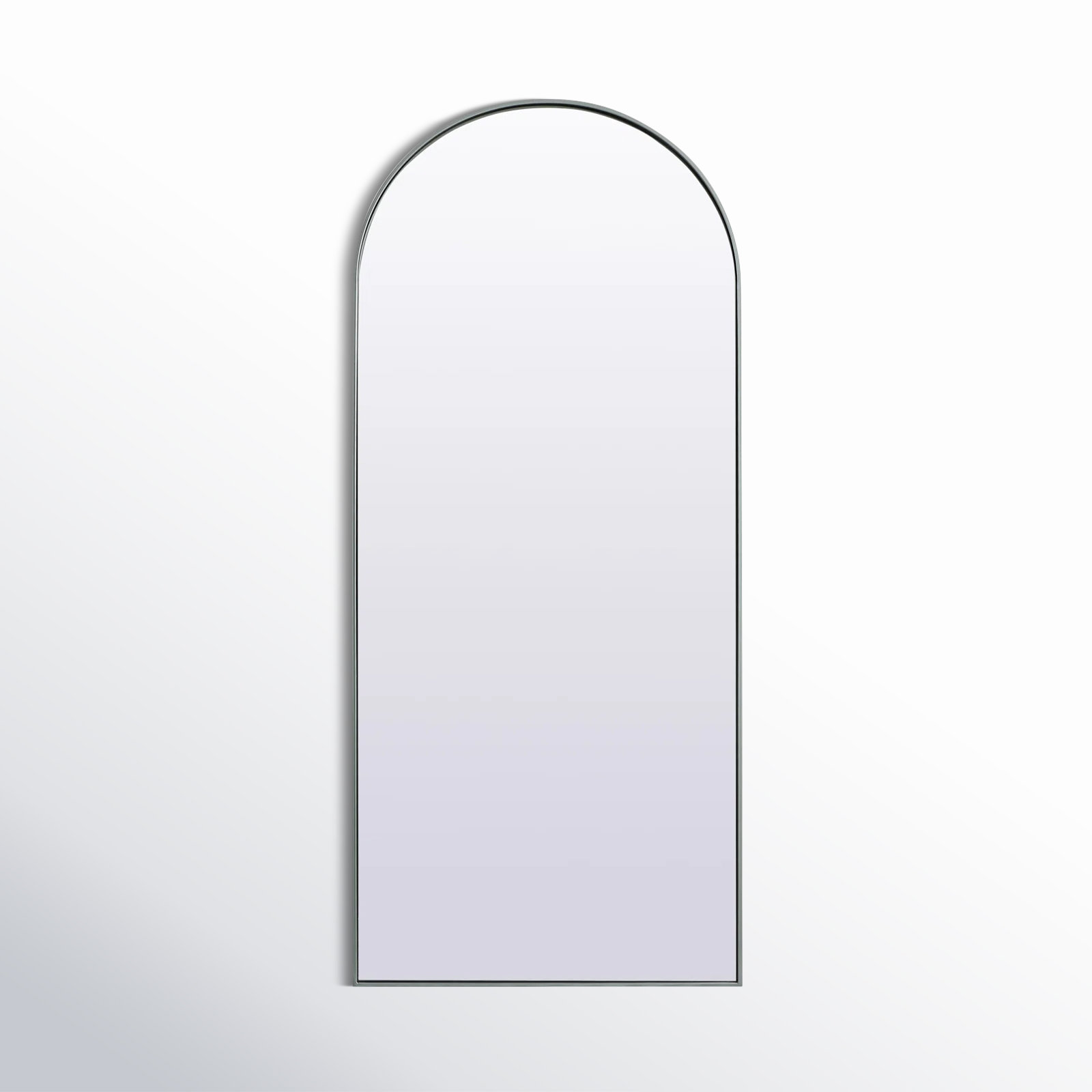 Sabine Metal Arch Wall Mirror, Silver, 76" x 32"