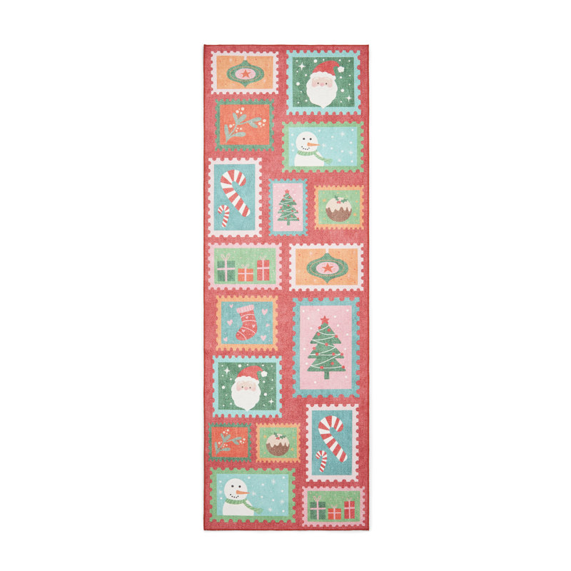Abstract Flatweave Area Rug, Runner 61 x 230 cm