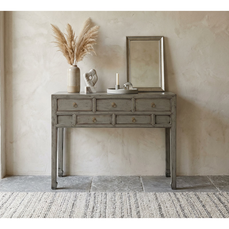 Annegreet 107cm Console Table, Pewter Grey
