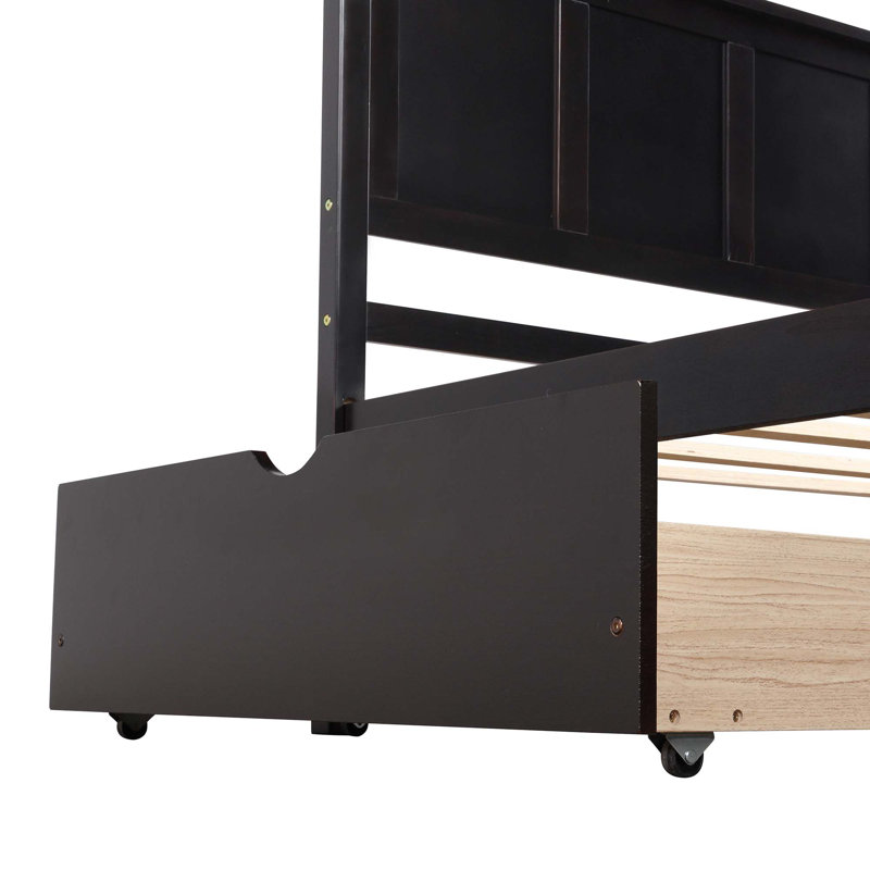 Abram Twin Solid Wood Bed, Espresso