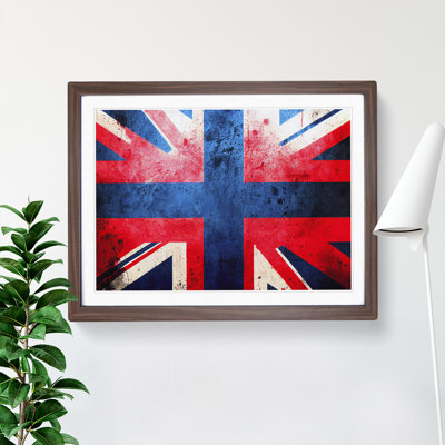 XH1022-6698X Painted Union Jack Flag Vol.1 Abstract - Single Picture Frame Print