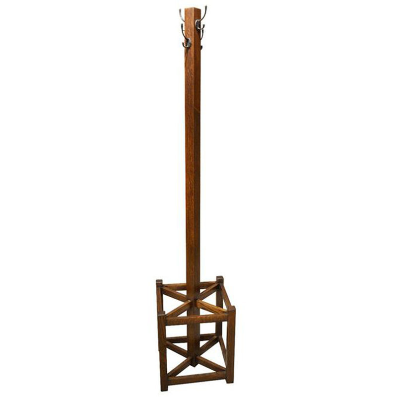 Portemanteau Mission avec porte-parapluie, Teinture noyer