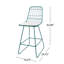 Tabourets de bar en métal avec dossier et coussin, chaises de hauteur comptoir intérieures et extérieures, structure en acier durable, sièges confortables, ensemble de 2-1144516382