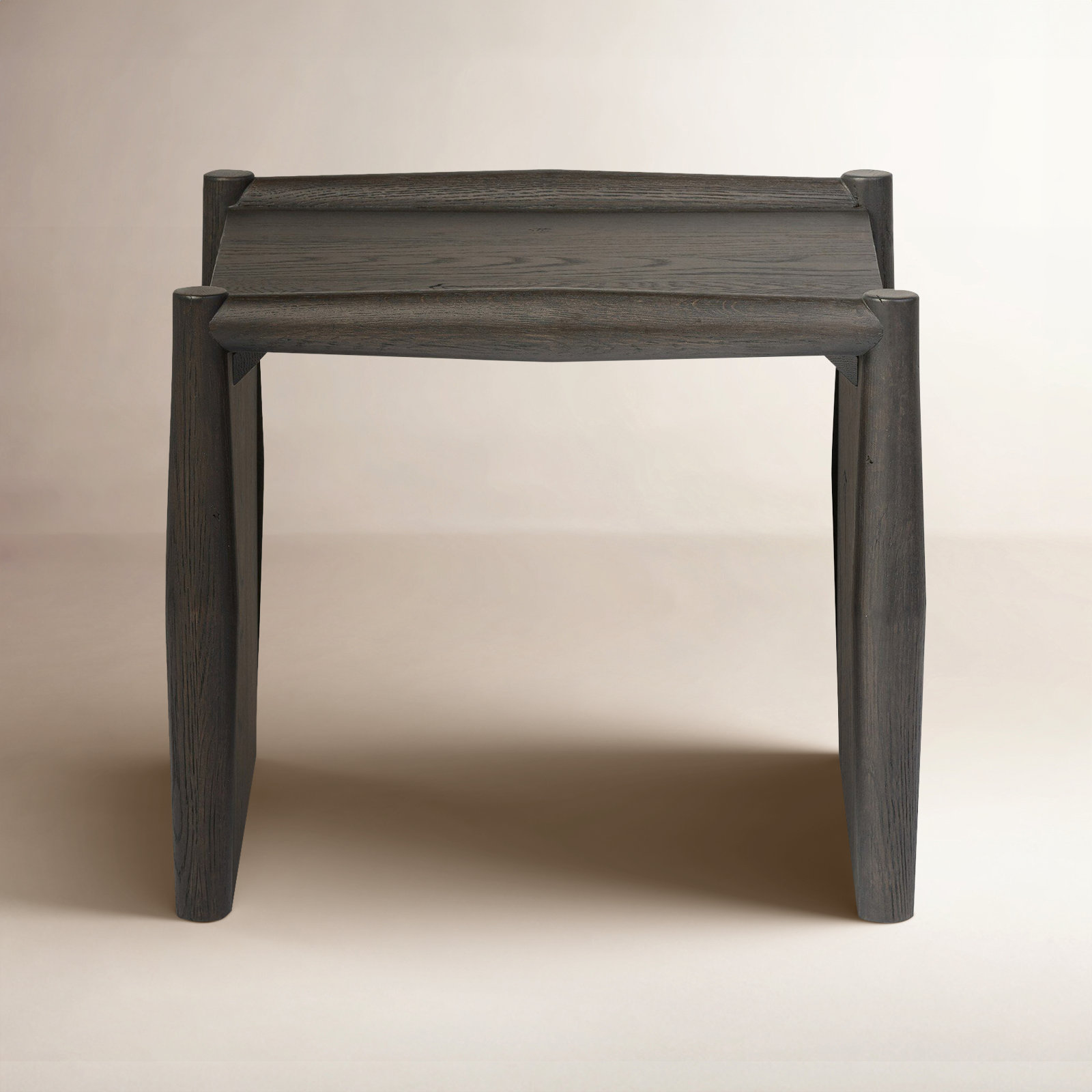 Cayenne Solid Wood End Table, Black