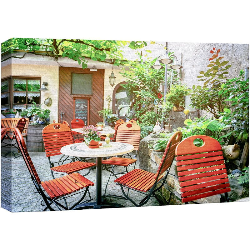 «Architecture Architecture European Italian Cafe Floral Terrace Nature Wilderness», reproduction sur toile