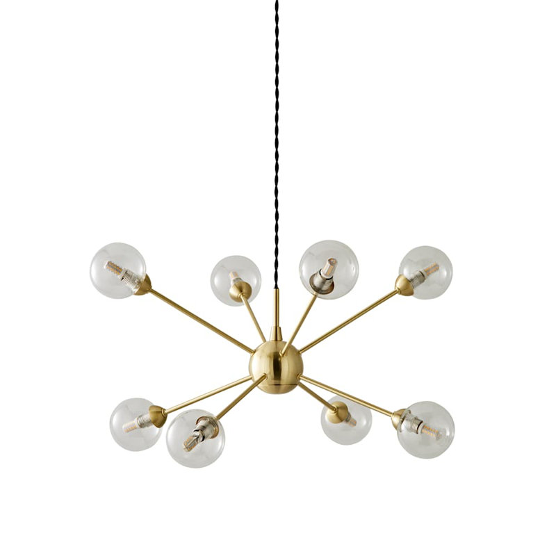 Victorville 8 - Light Chandelier, Gold