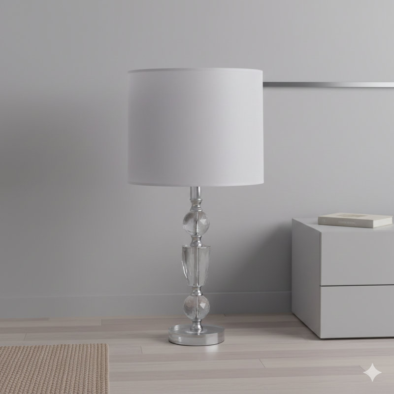 23.5" In Cale Cut-Crystal Modern Table Lamp