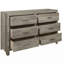 Commode de style rustique avec 6 tiroirs de rangement pour la chambre à coucher, commode de rangement pour la chambre à coucher pour la maison-1154543230