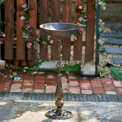 Cast Iron Bird Baths for Outdoors Metal Bird Bath Bowl