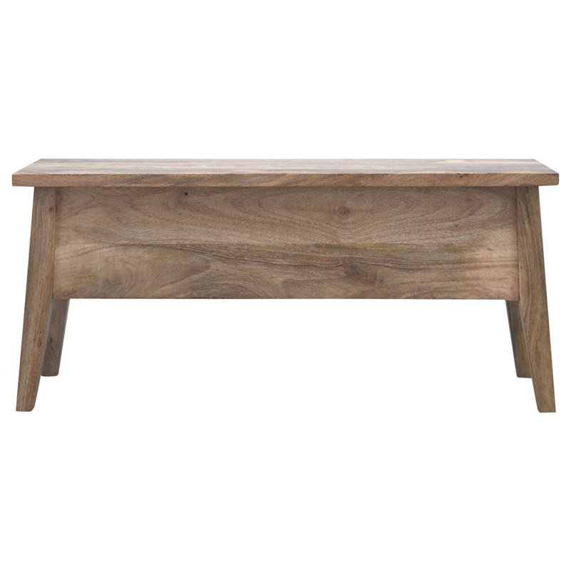 Banc de rangement moderne en bois massif avec rangement pour le vestibule de la chambre à coucher