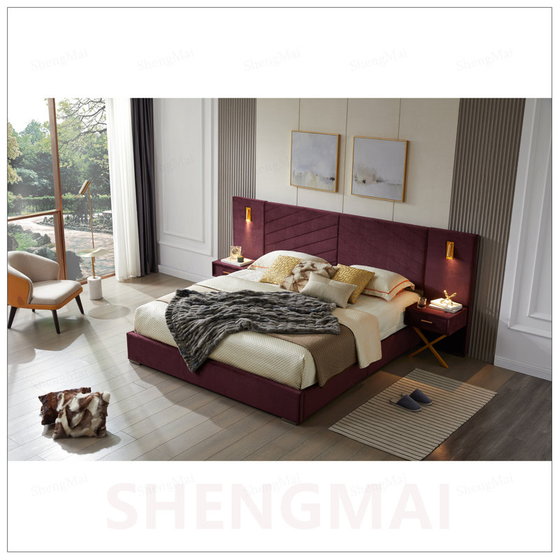 Queen Size Velvet Bed Frame with Vertical Channel Tufted Wingback Headboard, Upholstered Platform, and Strong Wooden Slats for Elegant and Comfortable Sleeping