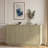 Modern Fluted Sideboard With Adjustable Shelves And Metal Handles-76447858
