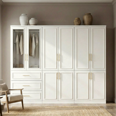 Radmil 79.1 " W Glass TV Armoire