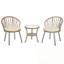 Lidio avec 2 chaises en rotin et table ronde en verre-1376024979