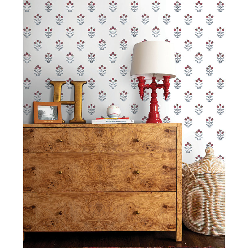 Floral Double Roll, Red