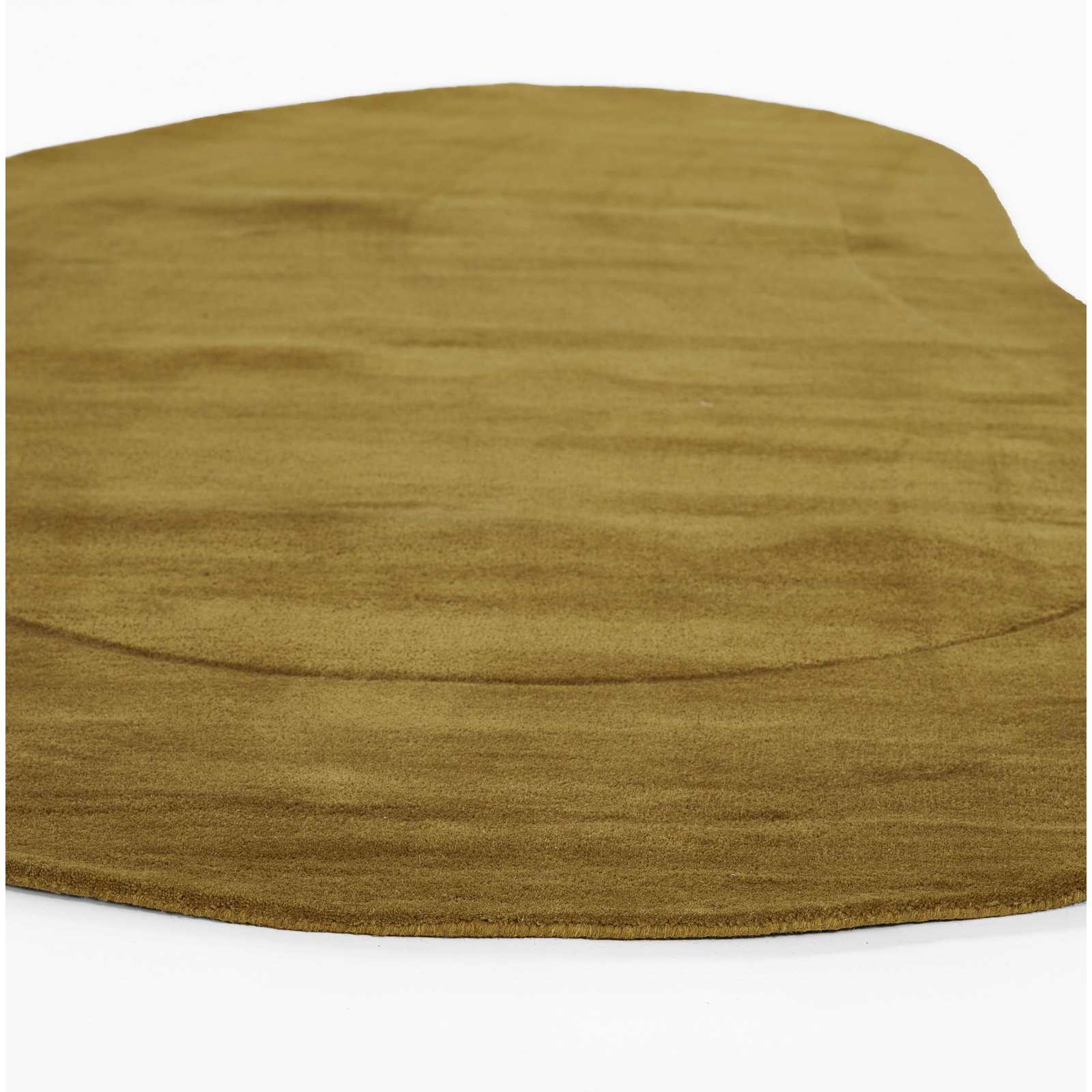 Jacquelyn Hand Tufted Wool Solid Tumeric Area Rug, Novelty 6' x 9'