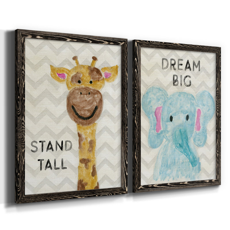 Safari Stand Tall - ensemble de 2 reproductions d'art, H 31,5 po x l 47 po x P 1,5 po, Pas de tapis