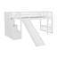 Lit mezzanine simple avec deux tiroirs et glissière Stairway, blanc-117435990