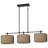 Lannister 3-Light Dimmable Drum Chandelier with Hand Woven Rattan Shades