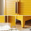 Armoire de cuisine de 71 po de hauteur jaune, armoires de rangement en métal Farmhouse, avec 2 portes à persiennes et 4 tablettes réglables, organisateur de rangement polyvalent, pour la maison, le vestibule, la chambre d'enfant-128814975