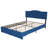 Upholstered Linen Standard Bed with Drawers-998832101