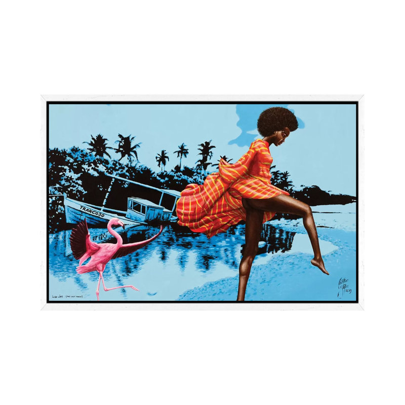 Lush Life by Christian Beijer - Print on Canvas, 101.6 cm H x 66.04 cm W, White Framed