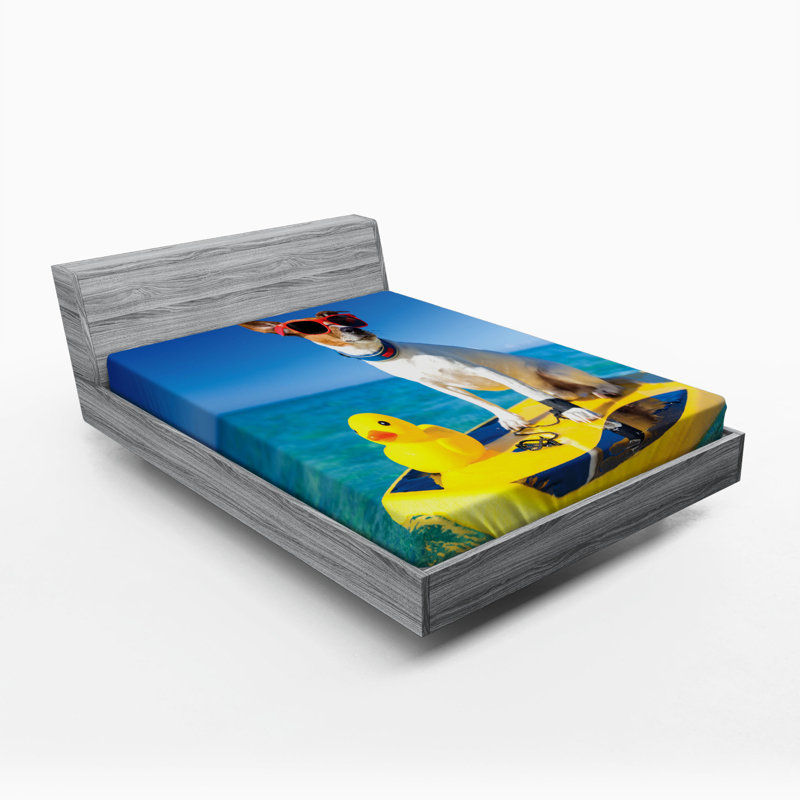 Ambesonne Microfiber Fitted Sheet