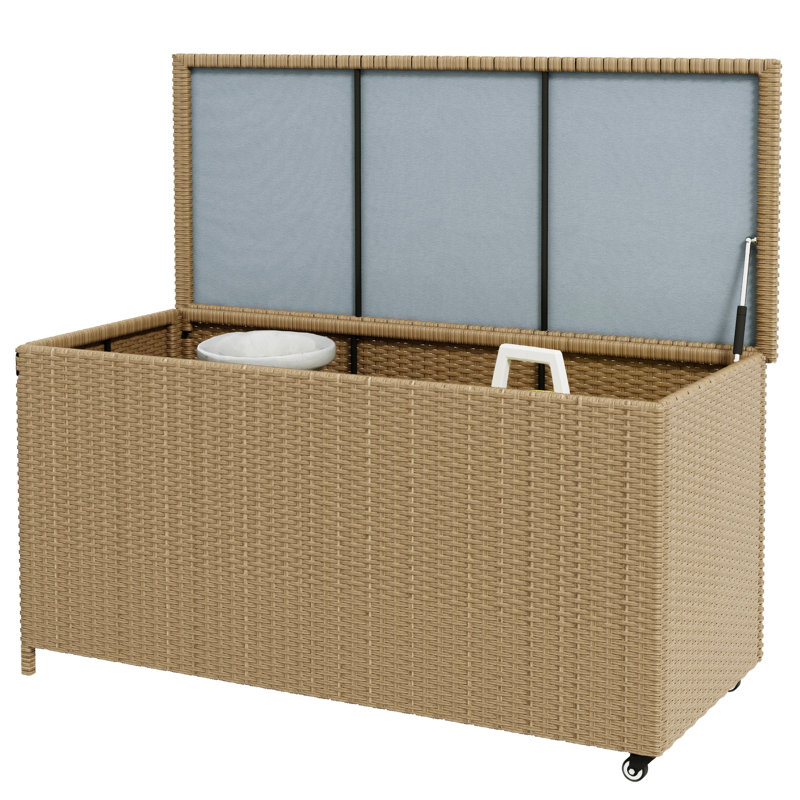 Outsunny 83 Gallon Deck Box, Brown