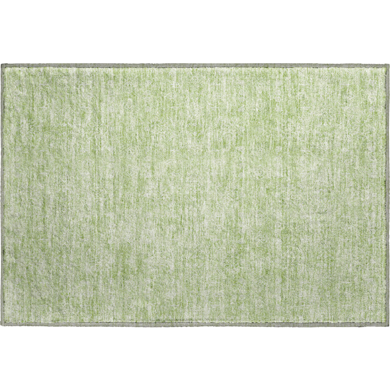 Premium Machine Washable Prisco Aloe Rug, Rectangle 1'8" x 2'6"