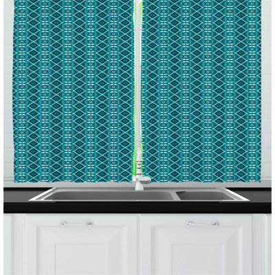 Geometric Kitchen Curtain