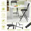 Upholstered Padded Folding Bar Stools with Footrest-1837202115
