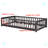 Twin Size Floor Bed with Fence without Door, Rubber Wood Floor Bed with Safety Guardrails-1641684357