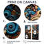 Décoration murale bleu sarcelle or vibrant Mexique aztèque I - grand Mexique-890722449-890722458-890722461