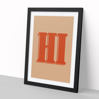 Hi - Picture Frame Typography