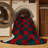 Machine Washable Checkered Green Area Rug-1685444255