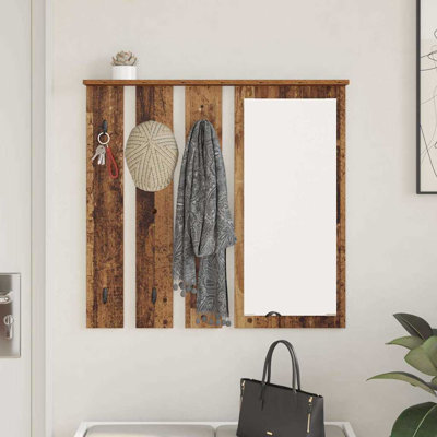 Wall-Mounted Coat Rack 84 X 10 X 80 Cm Engineered Wood
